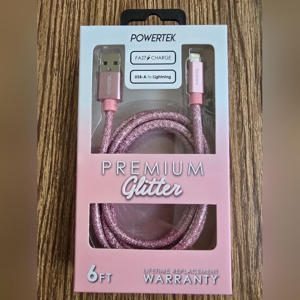 Sparkly Pink Braided USB Cable for Cell Phones